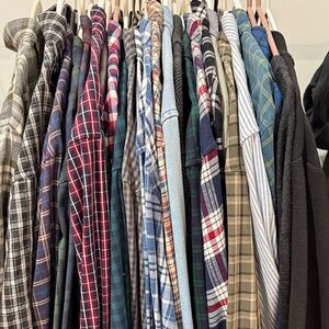 25 shirts and sweaters.